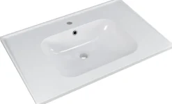 Saphir Badmöbel-Set »Trentino 2-teilig Keramik-Waschtisch, Spiegelschrank mit LED-Profil« 3 Stk. tlg.