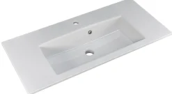 Saphir Badmöbel-Set »Trentino 2-tlg Mineralmarmor-Waschtisch, Spiegelschrank mit LED-Profil« 3 Stk. tlg.