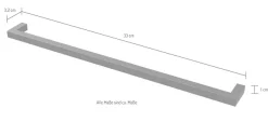 Saphir Griff »Quickset 945 Möbel-Griff lang, Schwarz Matt, 33 cm breit, eckig« 1 Stk. tlg. Schrankgriff, Bohrabstand 320 mm, Aluminium