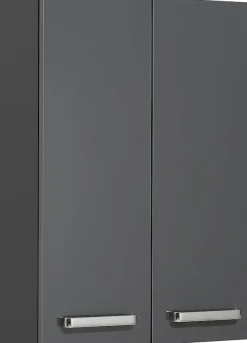 Saphir Hängeschrank »Quickset Wand-Badschrank 50 cm breit mit 2 Türen und 2 Einlegeböden« Badezimmer-Hängeschrank inkl. Türdämpfer, Griffe in Chrom Glanz