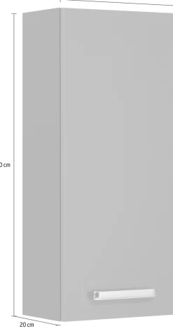 Saphir Hängeschrank »Quickset Wand-Badschrank 25 cm breit mit 1 Tür und 2 Einlegeböden« Badezimmer-Hängeschrank inkl. Türdämpfer, Griffe in Chrom Glanz