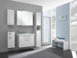 Saphir Hängeschrank »Quickset Wand-Badschrank 25 cm breit mit 1 Tür und 2 Einlegeböden« Badezimmer-Hängeschrank inkl. Türdämpfer, Griffe in Chrom Glanz