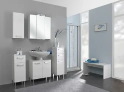 Saphir Hängeschrank »Quickset Wand-Badschrank 25 cm breit mit 1 Tür und 2 Einlegeböden« Badezimmer-Hängeschrank inkl. Türdämpfer, Griffe in Chrom Glanz