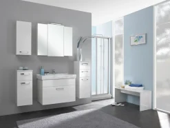 Saphir Hängeschrank »Quickset Wand-Badschrank 25 cm breit mit 1 Tür und 2 Einlegeböden« Badezimmer-Hängeschrank inkl. Türdämpfer, Griffe in Chrom Glanz