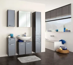 Saphir Hängeschrank »Quickset 327 Wand-Badschrank 30 cm breit, 1 Tür, 2 Einlegeböden« Badezimmer-Hängeschrank inkl. Türdämpfer, Griffe in Chrom Glanz