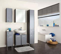 Saphir Hängeschrank »Quickset 327 Wand-Badschrank 30 cm breit, 1 Tür, 2 Einlegeböden« Badezimmer-Hängeschrank inkl. Türdämpfer, Griffe in Chrom Glanz