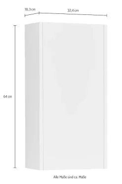 Saphir Hängeschrank »Quickset 100, Badschrank 32,4 cm, 1 Tür, 1 Einlegeboden« Badezimmer-Hängeschrank, Wandschrank