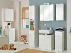 Saphir Hängeschrank »Quickset 335 Badschrank 50 cm breit mit 2 Türen und 2 Einlegeböden« Badezimmer-Hängeschrank inkl. Griffe in Chrom Glanz