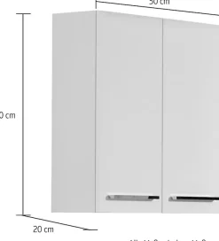 Saphir Hängeschrank »Quickset 335 Badschrank 50 cm breit mit 2 Türen und 2 Einlegeböden« Badezimmer-Hängeschrank inkl. Griffe in Chrom Glanz