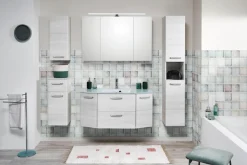 Saphir Hängeschrank »Quickset Wand-Badschrank 30 cm breit mit 1 Tür und 2 Glas-Einlegeböden« Badezimmer-Hängeschrank inkl. Türdämpfer, Griffe in Chrom Glanz