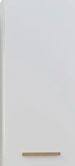 Saphir Hängeschrank »Quickset 931 Wand-Badschrank mit 1 Tür, Weiß Glanz, 30 cm breit« Badezimmer-Hängeschrank inkl. Türdämpfer, Holzgriff Eiche