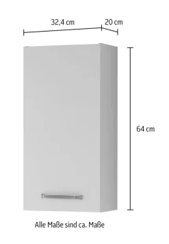Saphir Hängeschrank »Quickset 500, Badschrank 32,4 cm, 1 Tür, 2 Einlegeboden« Badezimmer-Hängeschrank, Wandschrank