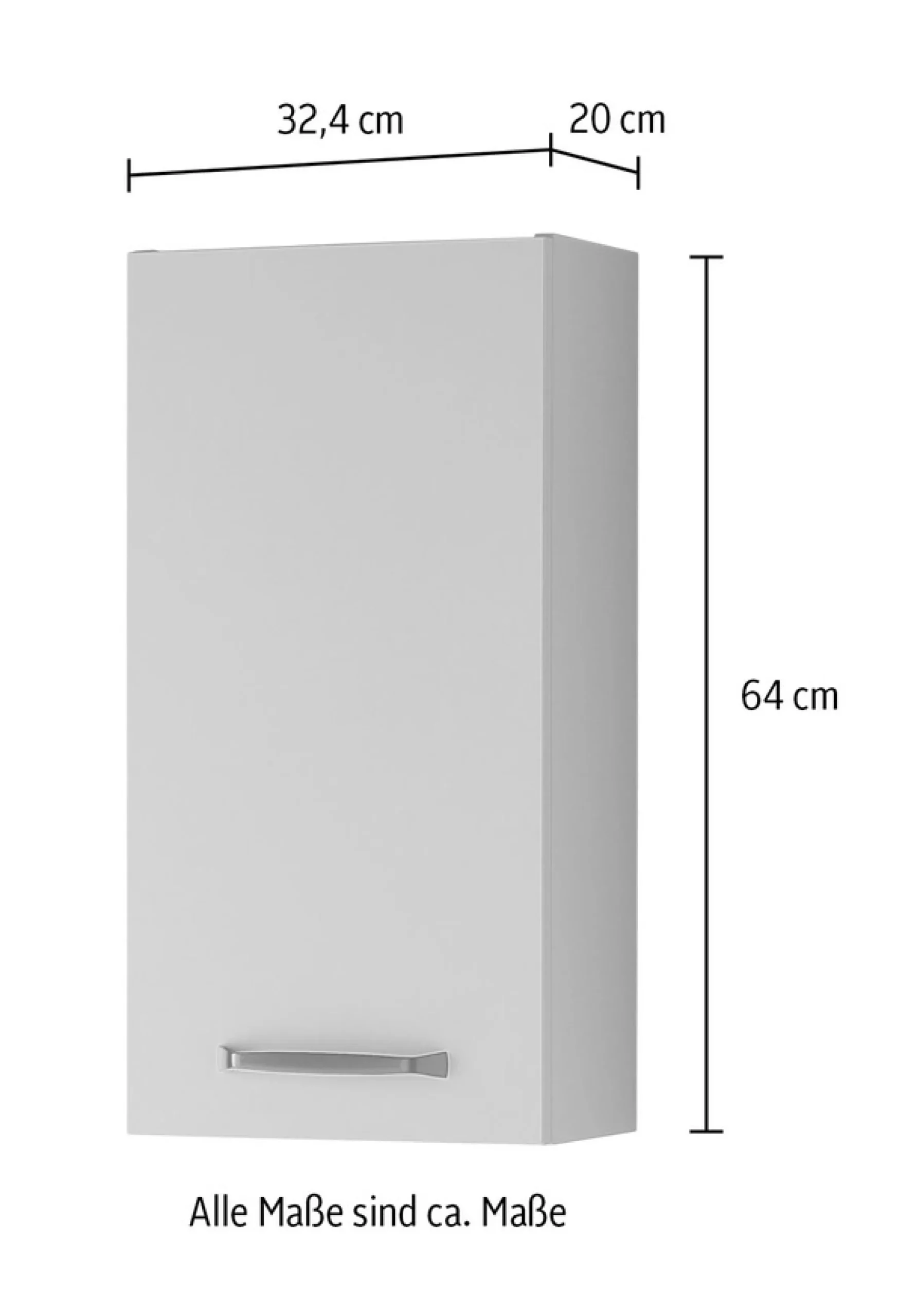 Saphir Hängeschrank »Quickset 500, Badschrank 32,4 cm, 1 Tür, 2 Einlegeboden« Badezimmer-Hängeschrank, Wandschrank