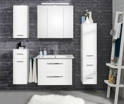 Saphir Hängeschrank »Serie 3006 Badschrank 30cm breit,1 Tür,2 Glaseinlegeböden« Badezimmer-Hängeschrank inkl. Türdämpfer, Wandschrank 73 cm hoch