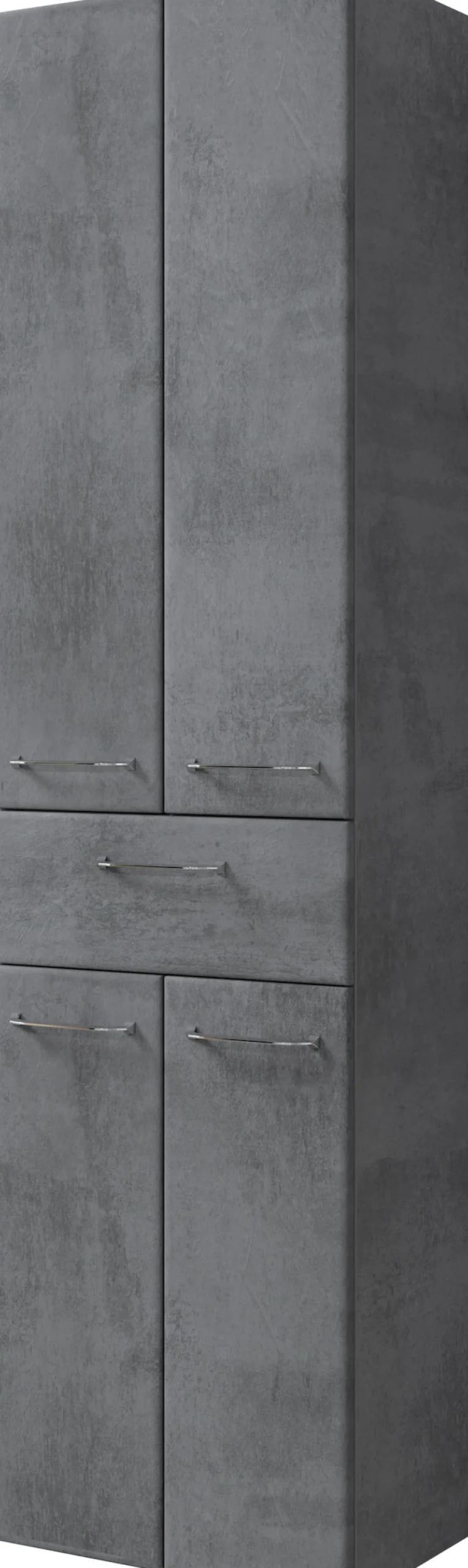 Saphir Hochschrank »Quickset 945 Badschrank, 50 cm breit, 4 Türen, 1 Schublade« Badezimmer-Hochschrank inkl. Türdämpfer, Griffe in Chrom glänzend
