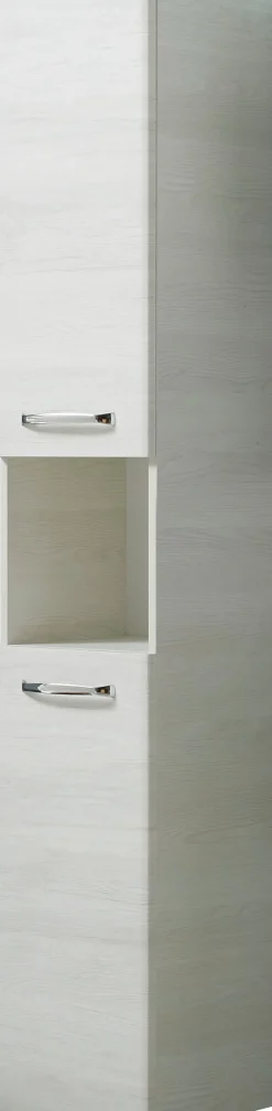 Saphir Hochschrank »Quickset Badschrank 30 cm breit, 2 Türen, 1 Nische, 3 Einlegeböden« Badezimmer-Hochschrank inkl. Türdämpfer, Griffe in Chrom glänzend