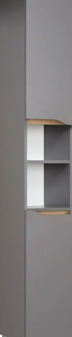 Saphir Hochschrank »Quickset Badschrank 30 cm breit, 2 Türen, 1 Nische, 2 Einlegeböden« Badezimmer-Hochschrank inkl. Türdämpfer, grifflos