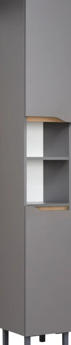 Saphir Hochschrank »Quickset Badschrank 30 cm breit, 2 Türen, 1 Nische, 2 Einlegeböden« Badezimmer-Hochschrank inkl. Türdämpfer, grifflos