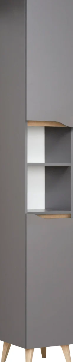 Saphir Hochschrank »Quickset Badschrank 30 cm breit, 2 Türen, 1 Nische, 2 Einlegeböden« Badezimmer-Hochschrank inkl. Türdämpfer, grifflos