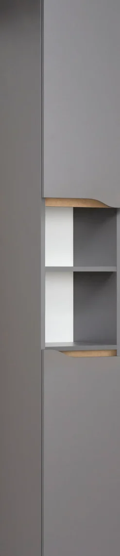 Saphir Hochschrank »Quickset Badschrank 30 cm breit, 2 Türen, 1 Nische, 2 Einlegeböden« Badezimmer-Hochschrank inkl. Türdämpfer, grifflos