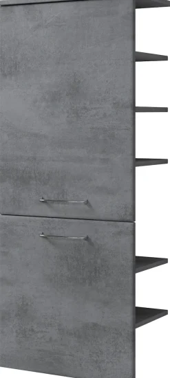 Saphir Midischrank »Quickset 945 Badschrank 50 cm breit, 2 Türen, seitliche Ablagen« Badezimmer-Midischrank inkl. Türdämpfer, Griffe in Chrom glänzend