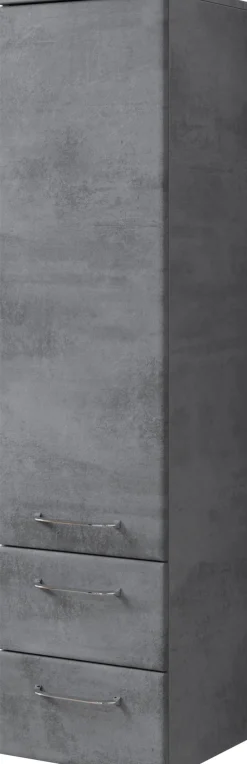 Saphir Midischrank »Quickset 945 Badschrank 35 cm breit, 1 Tür, 2 Schubladen« Badezimmer-Midischrank inkl. Türdämpfer, Griffe in Chrom glänzend