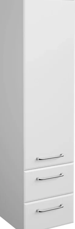 Saphir Midischrank »Quickset Badschrank 35 cm breit, 1 Tür, 2 Schubladen, 2 Einlegeböden« Badezimmer-Midischrank inkl. Türdämpfer, Griffe in Chrom glänzend