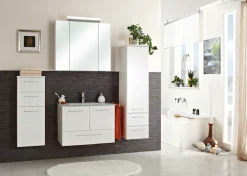 Saphir Midischrank »Quickset Badschrank 35 cm breit, 1 Tür, 2 Schubladen, 2 Einlegeböden« Badezimmer-Midischrank inkl. Türdämpfer, Griffe in Chrom glänzend