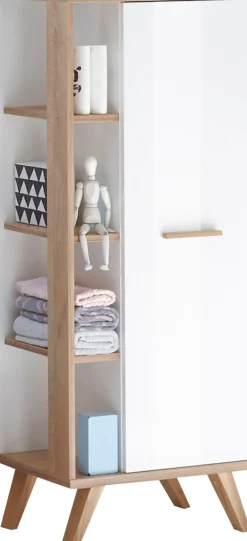Saphir Midischrank »Quickset Badschrank 50,5 cm breit, 1 Tür, seitliche Ablagen« Badezimmer-Midischrank inkl. Türdämpfer, Griffe in Holz