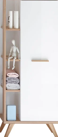 Saphir Midischrank »Quickset Badschrank 50,5 cm breit, 1 Tür, seitliche Ablagen« Badezimmer-Midischrank inkl. Türdämpfer, Griffe in Holz