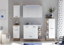 Saphir Midischrank »Quickset Badschrank 50,5 cm breit, 1 Tür, seitliche Ablagen« Badezimmer-Midischrank inkl. Türdämpfer, Griffe in Holz