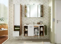 Saphir Spiegelschrank »Quickset 362 Badschrank, 3 Spiegeltüren, 6 Einlegeböden, 100 cm breit« inkl. LED-Beleuchtung, Türdämpfer, Schalter-/Steckdosenkombination