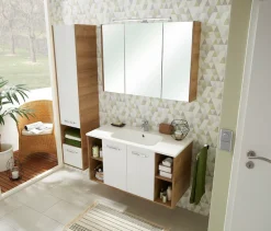 Saphir Spiegelschrank »Quickset 362 Badschrank, 3 Spiegeltüren, 6 Einlegeböden, 100 cm breit« inkl. LED-Beleuchtung, Türdämpfer, Schalter-/Steckdosenkombination