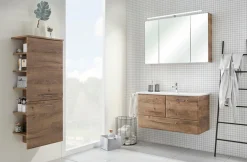 Saphir Spiegelschrank »Quickset Badschrank, 3 Spiegeltüren, 6 Einlegeböden, 105 cm breit« inkl. LED-Beleuchtung, Türdämpfer, Schalter-/Steckdosenkombination