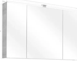 Saphir Spiegelschrank »Quickset Badschrank, 3 Spiegeltüren, 6 Einlegeböden, 105 cm breit« inkl. LED-Beleuchtung, Türdämpfer, Schalter-/Steckdosenkombination
