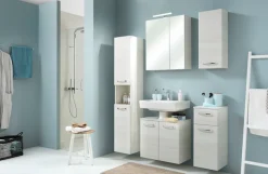 Saphir Spiegelschrank »Quickset Badezimmer-Spiegelschrank inkl LED-Aufsatzleuchte« 60 cm breit, inkl. Türdämpfer, 2 Spiegeltüren, mit Steckdose