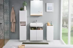 Saphir Unterschrank »Quickset 947 Badschrank mit 1 Tür, 1 Einlegeboden, 30 cm breit« Badezimmer-Unterschrank inkl. Türdämpfer, Weiß Glanz, grifflos