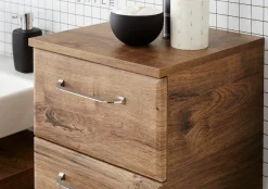 Saphir Unterschrank »Quickset Badschrank mit 1 Tür und 2 Schubladen, 35 cm breit« Badezimmer-Unterschrank inkl. Türdämpfer, Griffe in Chrom Glanz