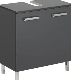 Saphir Waschbeckenunterschrank »Quickset Unterbeckenschrank mit 2 Türen, 60 cm breit, ohne Waschbecken« Waschbeckenschrank inkl. Türdämpfer, Griffe in Chrom Glanz