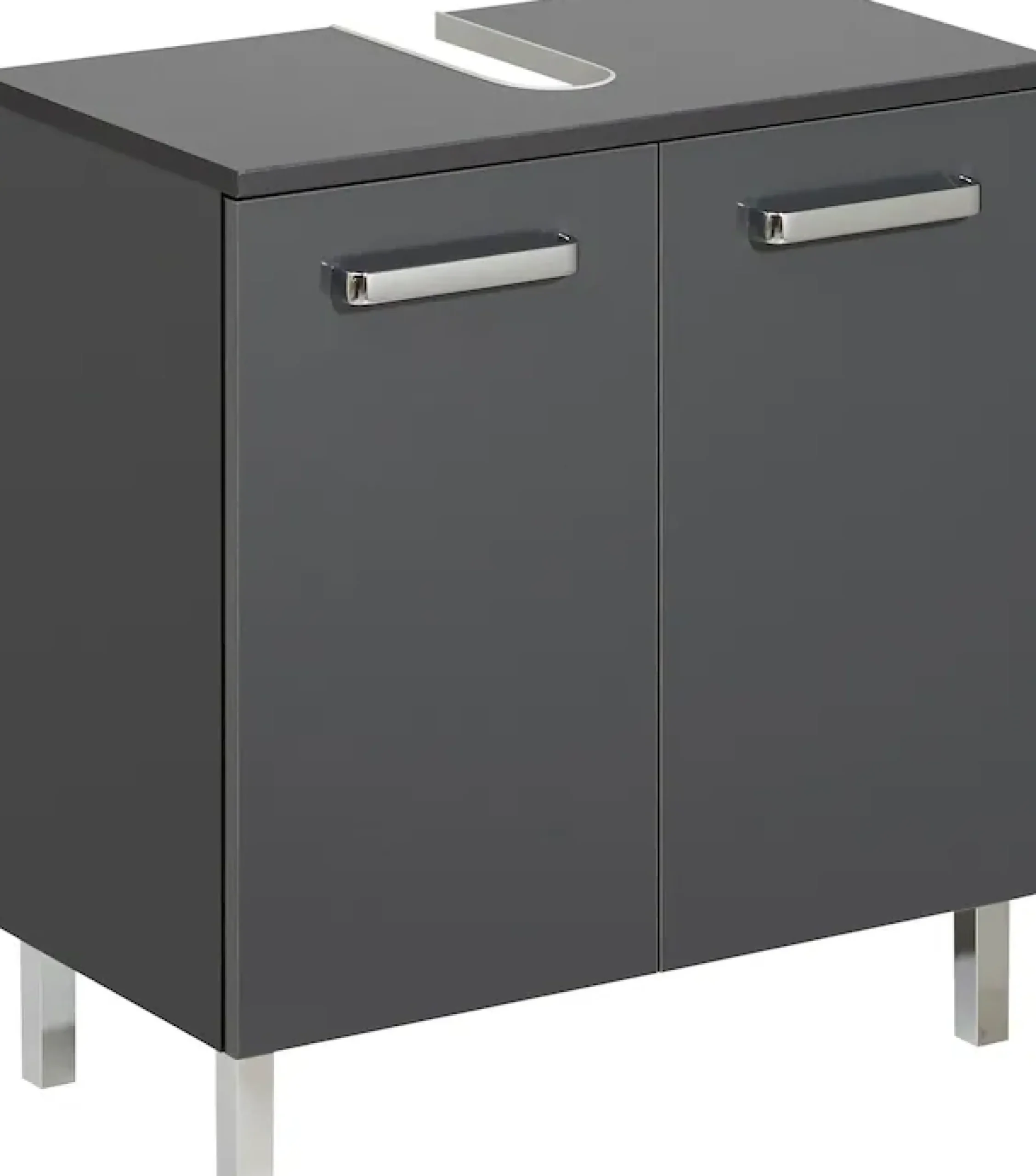 Saphir Waschbeckenunterschrank »Quickset Unterbeckenschrank mit 2 Türen, 60 cm breit, ohne Waschbecken« Waschbeckenschrank inkl. Türdämpfer, Griffe in Chrom Glanz