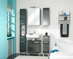 Saphir Waschbeckenunterschrank »Quickset Unterbeckenschrank mit 2 Türen, 50 cm breit, ohne Waschbecken« Waschbeckenschrank inkl. Türdämpfer, Griffe in Chrom Glanz