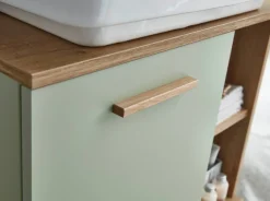Saphir Waschbeckenunterschrank »Quickset 963 Unterbeckenschrank, Salbei Nachbildung, 1 Tür« Waschbeckenschrank inkl. Türdämpfer, 60,5 cm breit, ohne Waschbecken