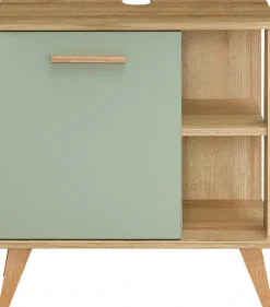 Saphir Waschbeckenunterschrank »Quickset 963 Unterbeckenschrank, Salbei Nachbildung, 1 Tür« Waschbeckenschrank inkl. Türdämpfer, 60,5 cm breit, ohne Waschbecken