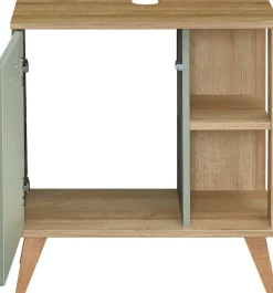 Saphir Waschbeckenunterschrank »Quickset 963 Unterbeckenschrank, Salbei Nachbildung, 1 Tür« Waschbeckenschrank inkl. Türdämpfer, 60,5 cm breit, ohne Waschbecken
