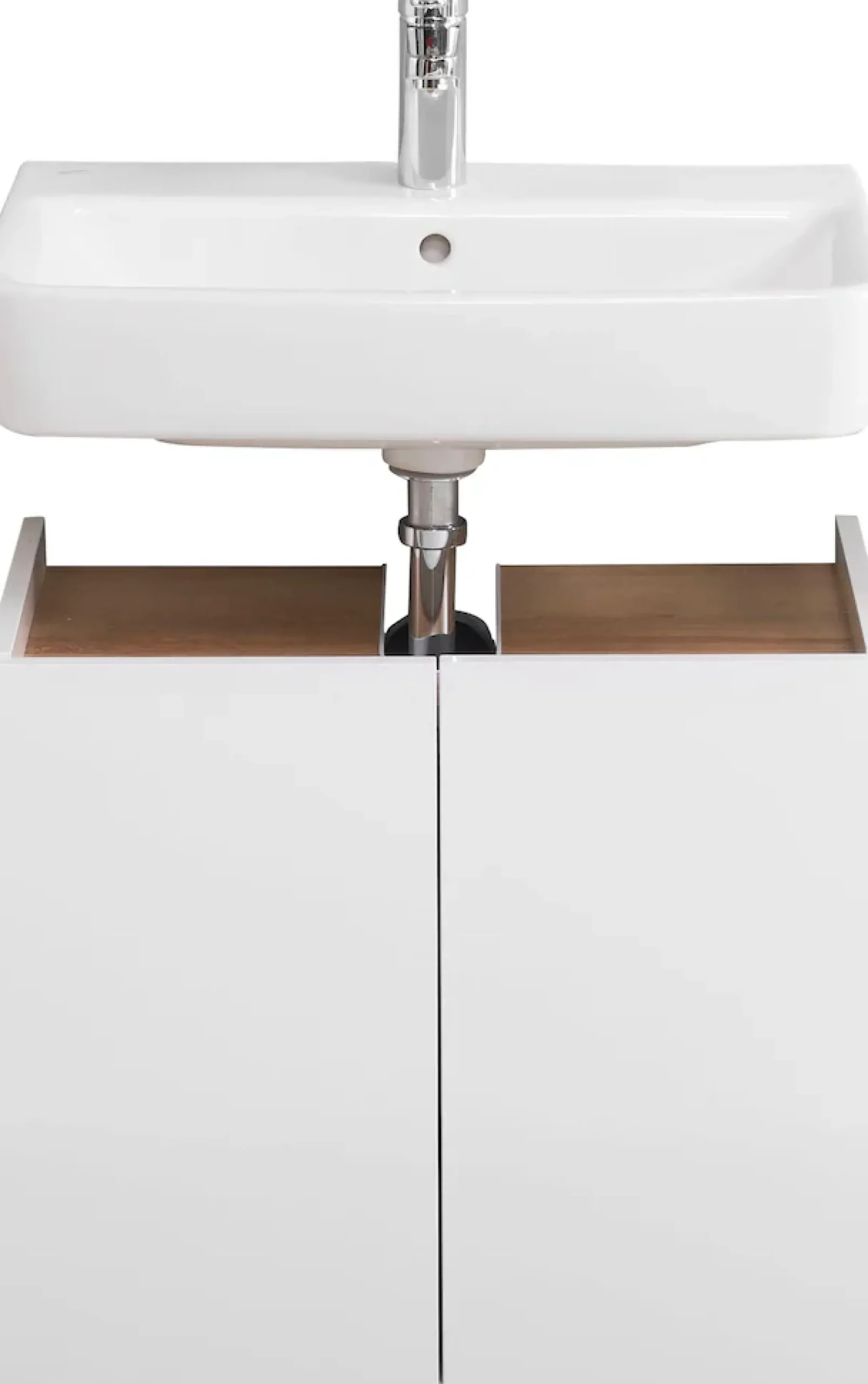 Saphir Waschbeckenunterschrank »Quickset 947 Unterbeckenschrank, Weiß Glanz, 2 Türen« Waschbeckenschrank inkl. Türdämpfer, 60 cm breit, ohne Waschbecken