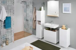 Saphir Waschbeckenunterschrank »Quickset 947 Unterbeckenschrank, Weiß Glanz, 2 Türen« Waschbeckenschrank inkl. Türdämpfer, 60 cm breit, ohne Waschbecken