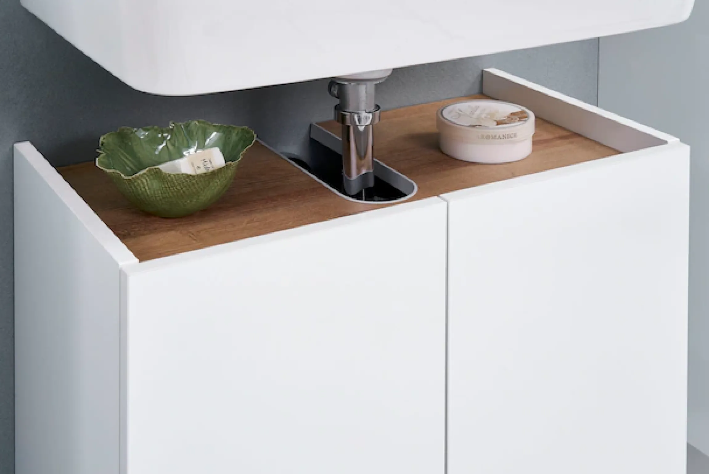 Saphir Waschbeckenunterschrank »Quickset 947 Unterbeckenschrank, Weiß Glanz, 2 Türen« Waschbeckenschrank inkl. Türdämpfer, 60 cm breit, ohne Waschbecken