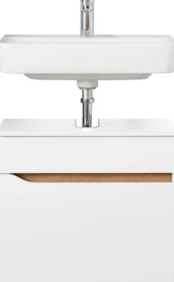 Saphir Waschbeckenunterschrank »Quickset Unterbeckenschrank, 60 cm breit, 1 Schublade« Waschbeckenschrank mit Siphonausschnitt, ohne Waschbecken, grifflos