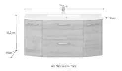 Saphir Waschtisch »Quicket 318, mit Keramikbecken, 112cm breit« 2 Stk. tlg.