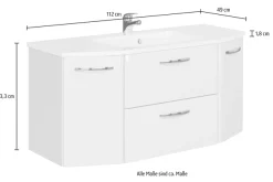 Saphir Waschtisch »Quickset 326, mit Keramikbecken, 112cm breit« 2 Stk. tlg.